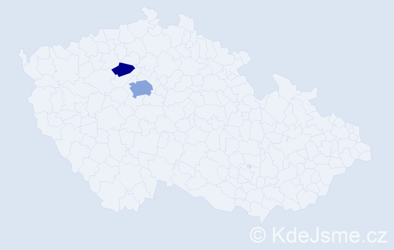 Jméno: 'Mukhtar', počet výskytů 5 v celé ČR