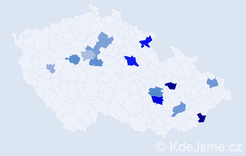Jméno: 'Krasimir', počet výskytů 23 v celé ČR