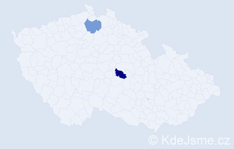 Jméno: 'Xuan Bay', počet výskytů 2 v celé ČR