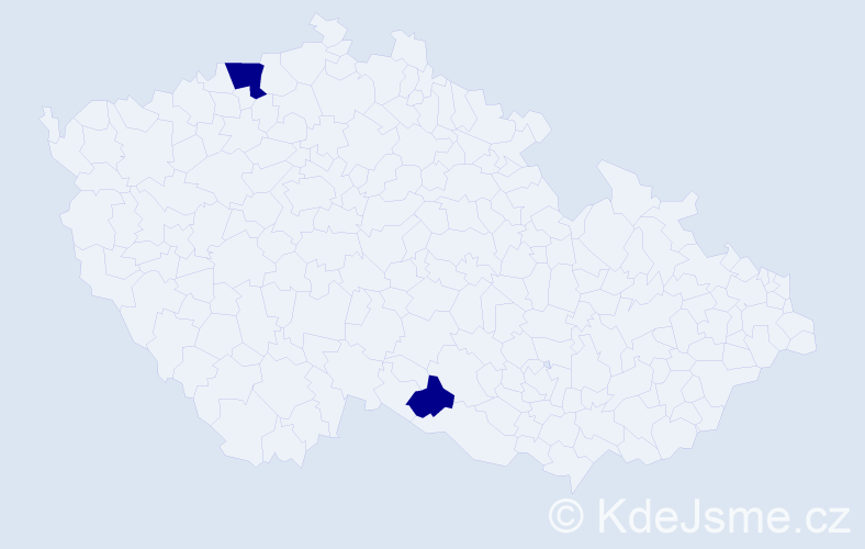 Jméno: 'Klára Lucie', počet výskytů 2 v celé ČR