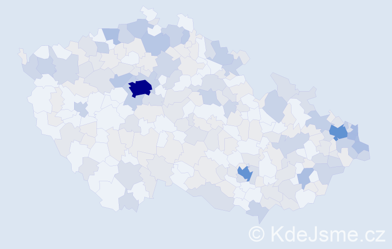 Jméno: 'Artur', počet výskytů 609 v celé ČR