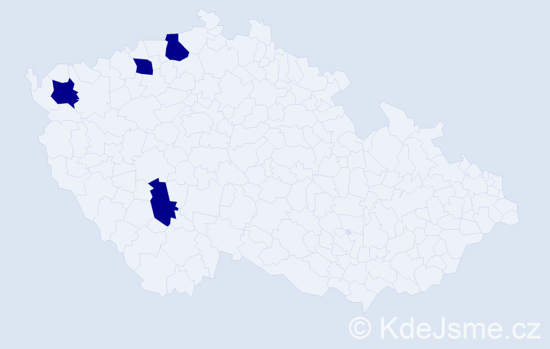 Jméno: 'Dieu Thuy', počet výskytů 4 v celé ČR