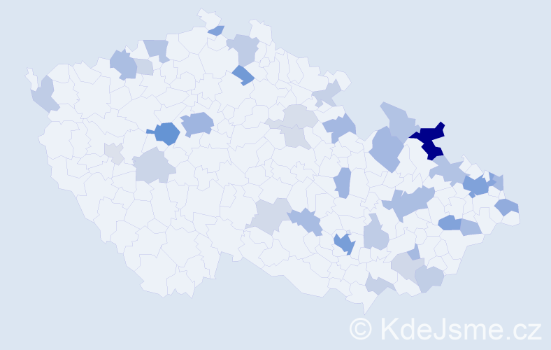 Jméno: 'Nikolaos', počet výskytů 97 v celé ČR