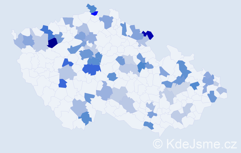 Jméno: 'Agnes', počet výskytů 118 v celé ČR