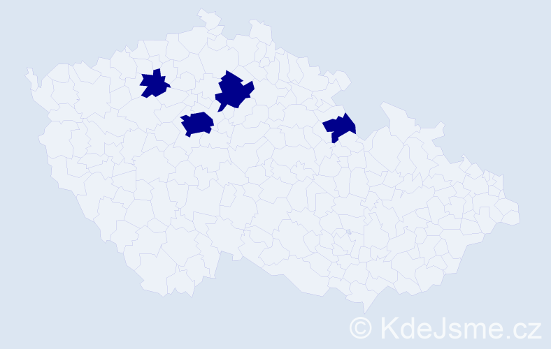 Jméno: 'Janick', počet výskytů 4 v celé ČR