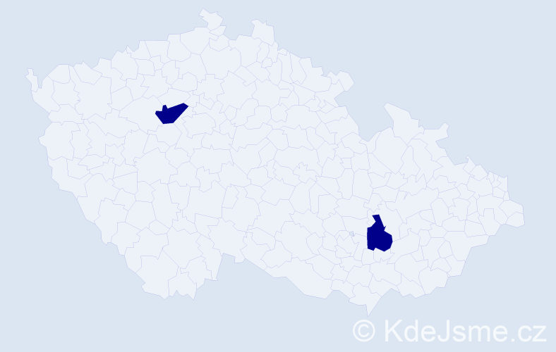 Jméno: 'Derrien', počet výskytů 2 v celé ČR