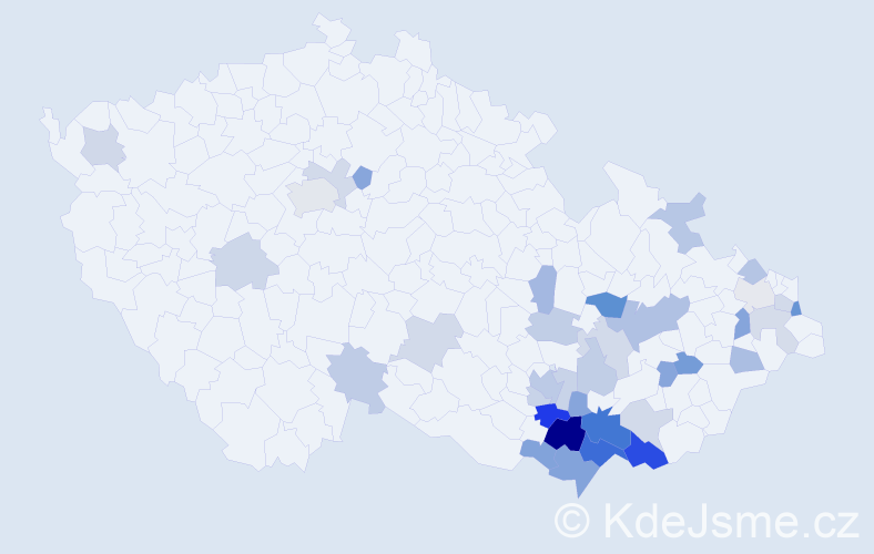 Jméno: 'Jenovéfa', počet výskytů 72 v celé ČR