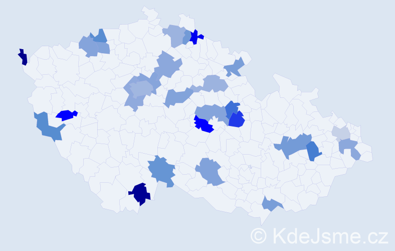 Jméno: 'Tomáš Josef', počet výskytů 34 v celé ČR