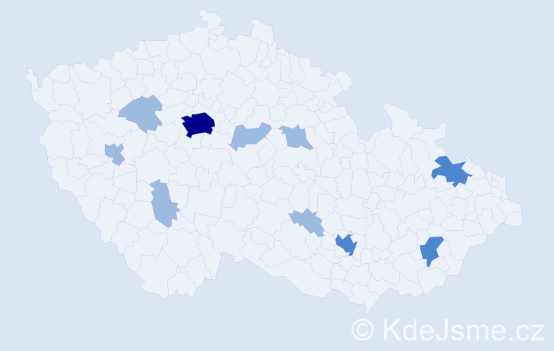 Jméno: 'Manon', počet výskytů 16 v celé ČR