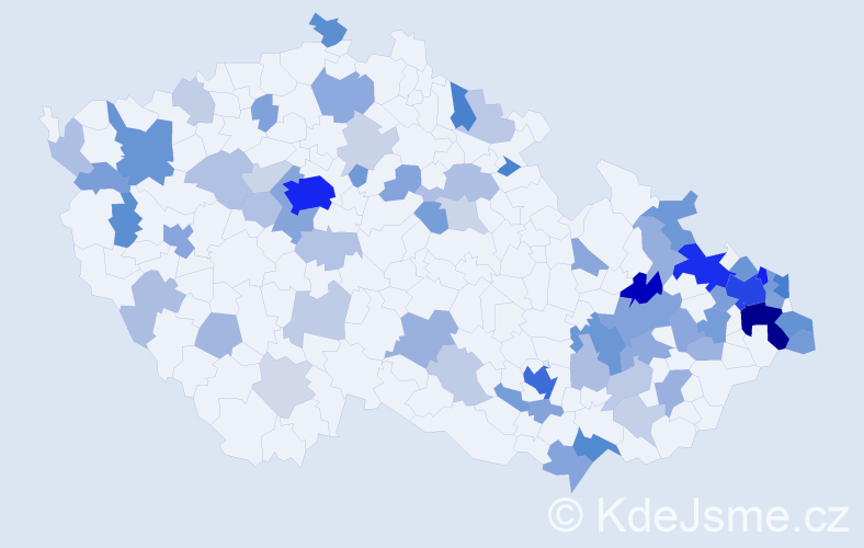 Jméno: 'Lev', počet výskytů 218 v celé ČR