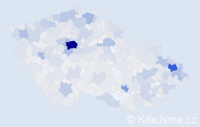 Jméno: 'Kristián', počet výskytů 2324 v celé ČR