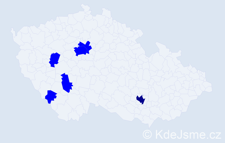 Jméno: 'Quang Chien', počet výskytů 7 v celé ČR