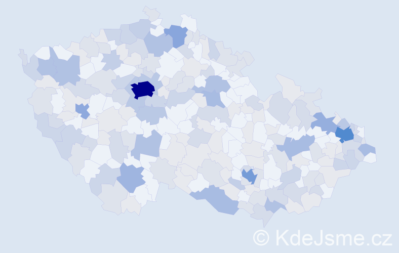 Jméno: 'Mathias', počet výskytů 486 v celé ČR