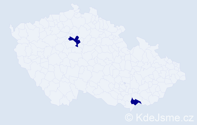 Jméno: 'Tereza Mária', počet výskytů 2 v celé ČR