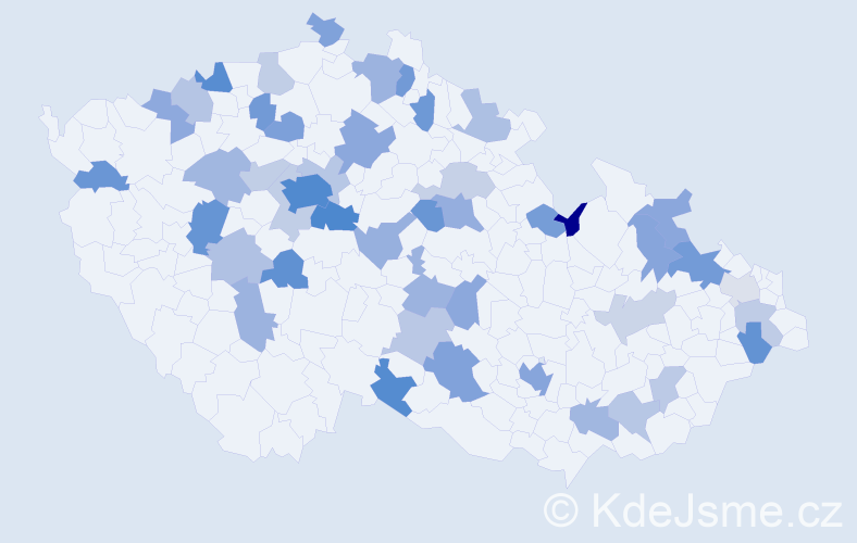 Jméno: 'Babeta', počet výskytů 95 v celé ČR