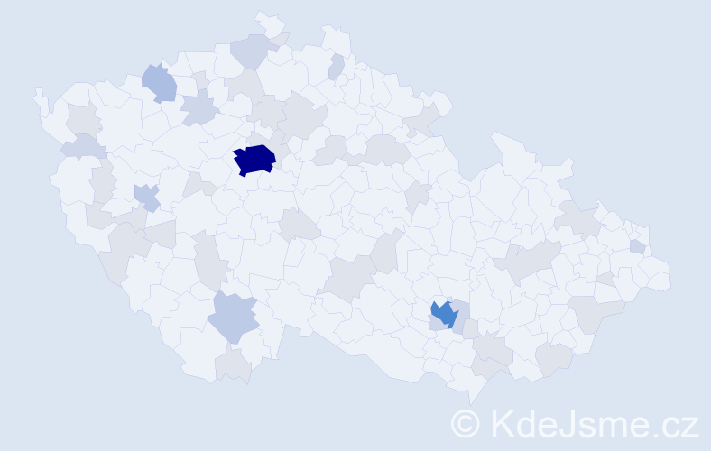 Jméno: 'Marc', počet výskytů 95 v celé ČR