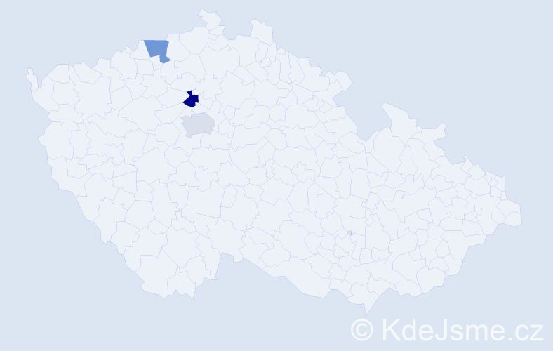 Jméno: 'Arijan', počet výskytů 3 v celé ČR