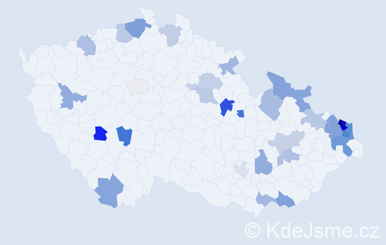 Jméno: 'Leokadie', počet výskytů 50 v celé ČR