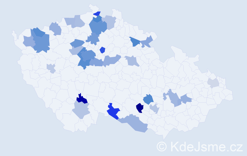 Jméno: 'Jevgenij', počet výskytů 54 v celé ČR