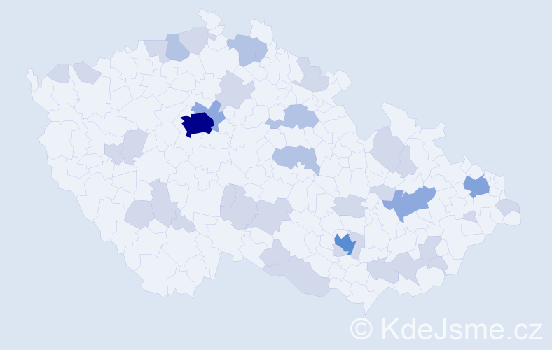 Jméno: 'Timothy', počet výskytů 70 v celé ČR