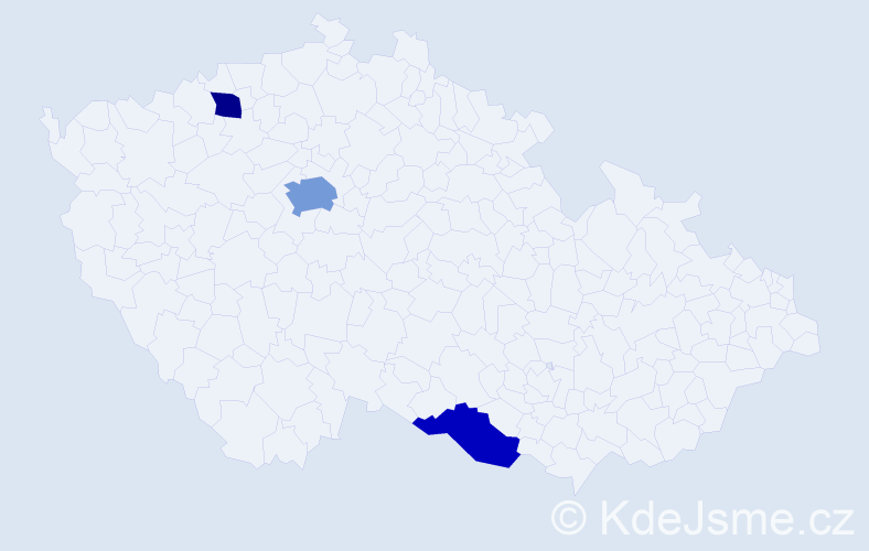 Jméno: 'Minh Phuong', počet výskytů 5 v celé ČR