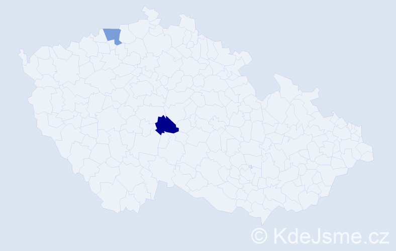 Jméno: 'Terri', počet výskytů 2 v celé ČR
