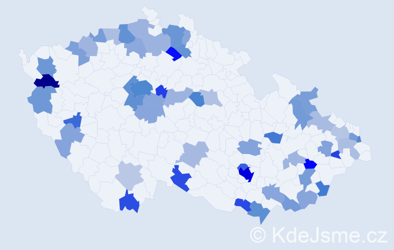 Jméno: 'Luca', počet výskytů 103 v celé ČR