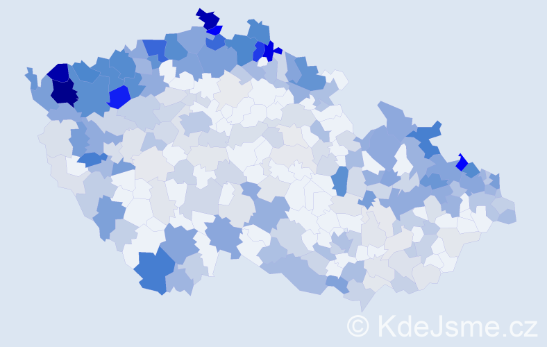 Jméno: 'Walter', počet výskytů 805 v celé ČR