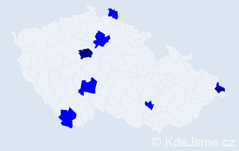 Jméno: 'Gedeon', počet výskytů 10 v celé ČR