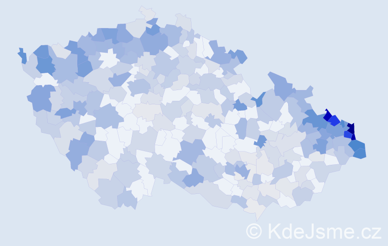 Jméno: 'Ervín', počet výskytů 977 v celé ČR