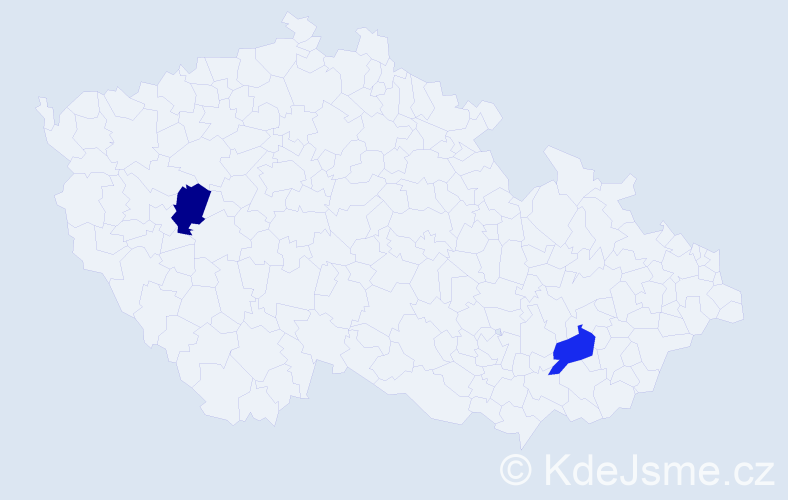 Jméno: 'Peppino', počet výskytů 2 v celé ČR