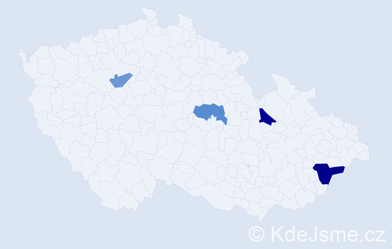 Jméno: 'Oliver Josef', počet výskytů 5 v celé ČR