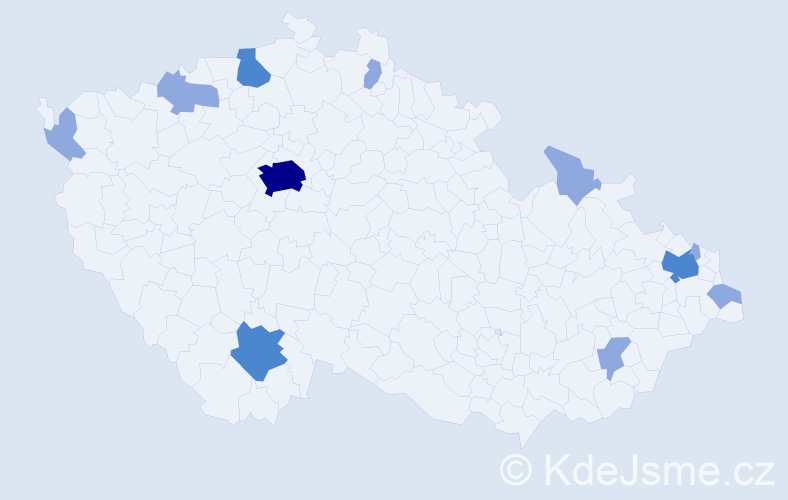 Jméno: 'Armand', počet výskytů 19 v celé ČR