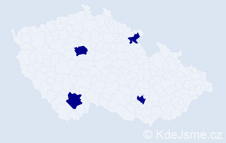 Jméno: 'Elmer', počet výskytů 4 v celé ČR