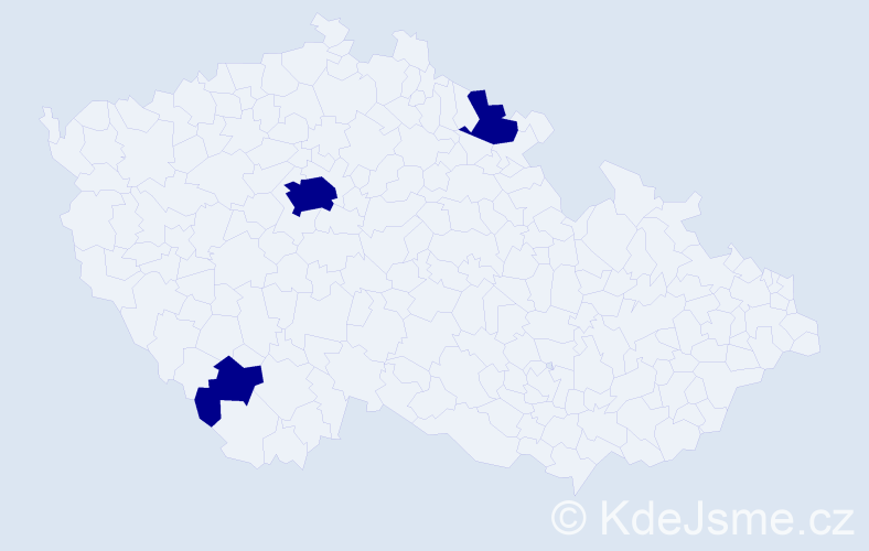 Jméno: 'Jarmila Anna', počet výskytů 3 v celé ČR