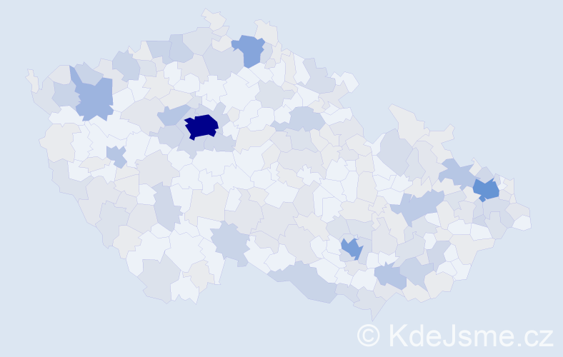 Jméno: 'Valentin', počet výskytů 491 v celé ČR