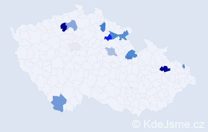 Jméno: 'Leokadia', počet výskytů 15 v celé ČR