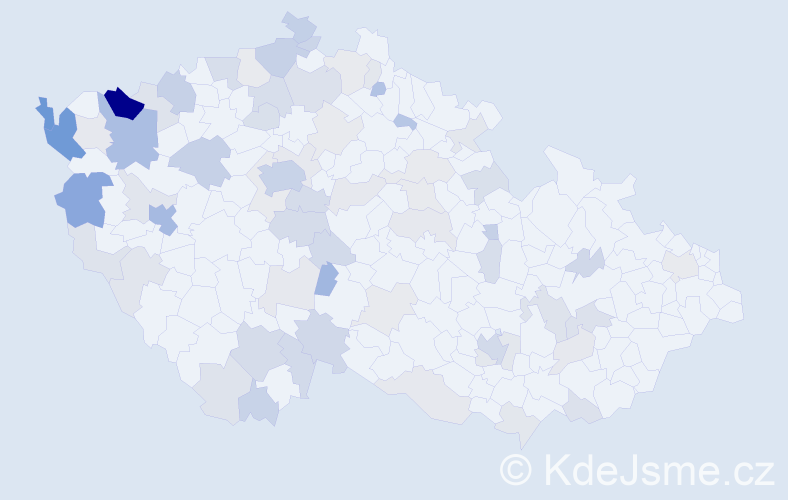 Jméno: 'Giang', počet výskytů 174 v celé ČR