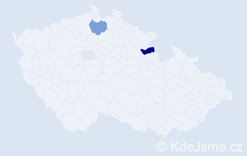 Jméno: 'Kamila Barbora', počet výskytů 3 v celé ČR