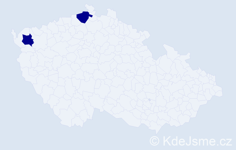 Jméno: 'Manolito', počet výskytů 2 v celé ČR