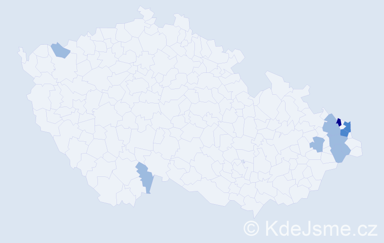 Jméno: 'Adelajda', počet výskytů 15 v celé ČR