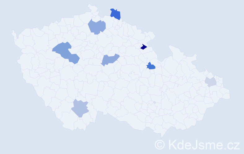 Jméno: 'Lukáš Jiří', počet výskytů 9 v celé ČR