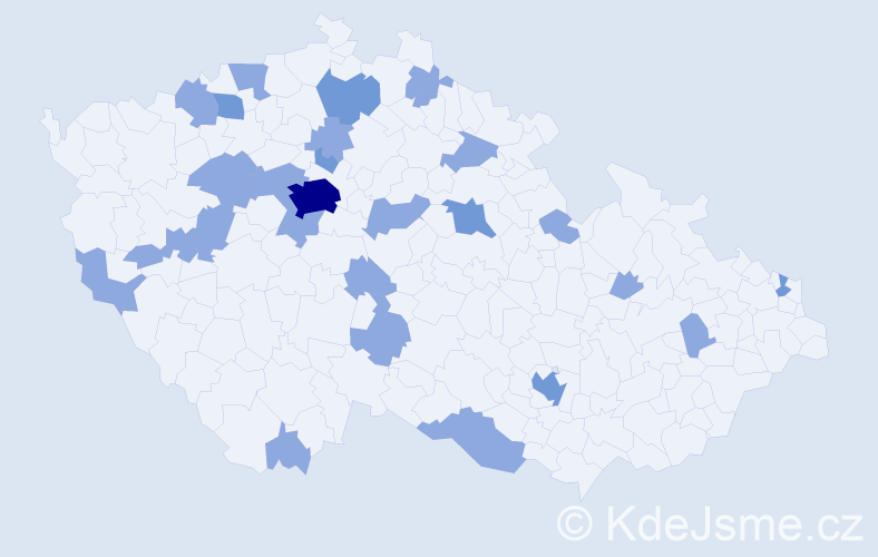 Jméno: 'Mychajlo', počet výskytů 41 v celé ČR