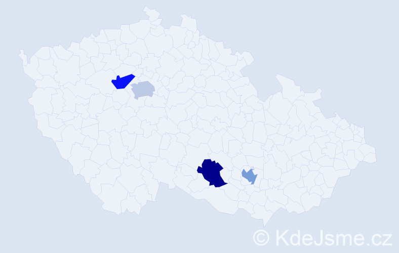 Jméno: 'Sima', počet výskytů 4 v celé ČR