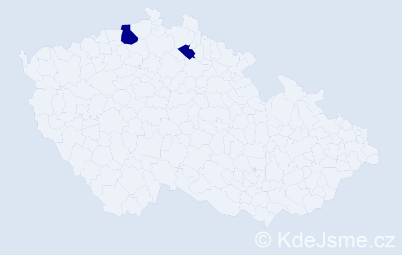 Jméno: 'Dominik Dan', počet výskytů 2 v celé ČR
