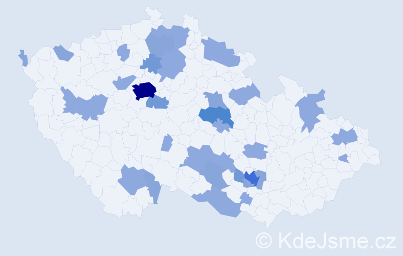 Jméno: 'Soběslav', počet výskytů 68 v celé ČR