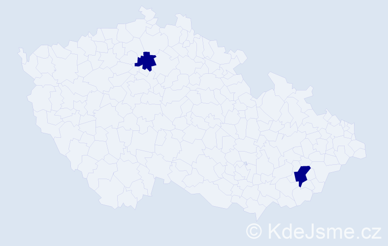 Jméno: 'Gulliver', počet výskytů 2 v celé ČR