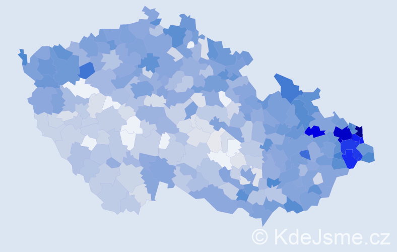 Jméno: 'Emília', počet výskytů 2070 v celé ČR