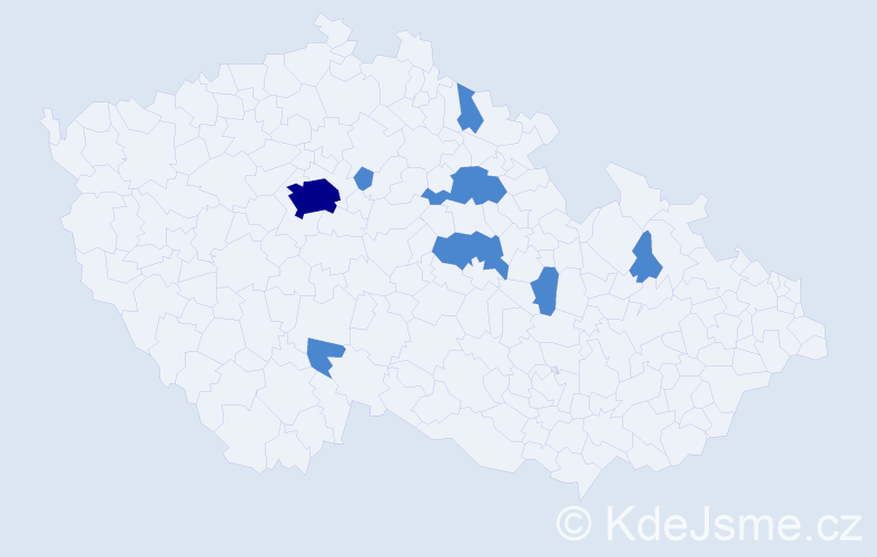 Jméno: 'Erin', počet výskytů 10 v celé ČR