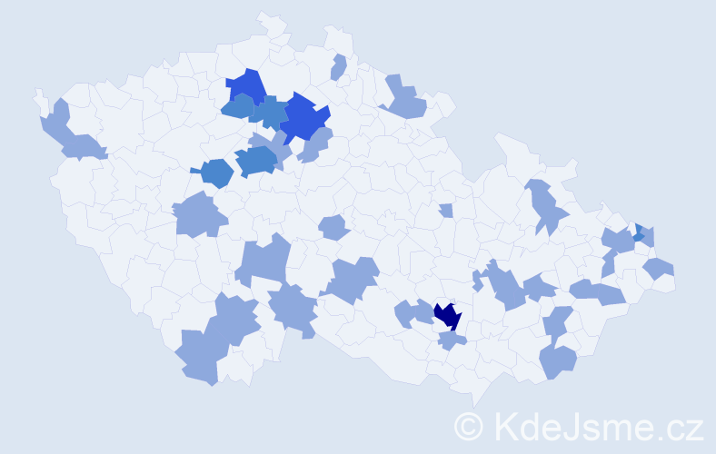 Jméno: 'Sedrik', počet výskytů 49 v celé ČR